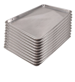 PACK 10 BANDEJAS ALUMINIO PERFORADA 60x40x3 CM