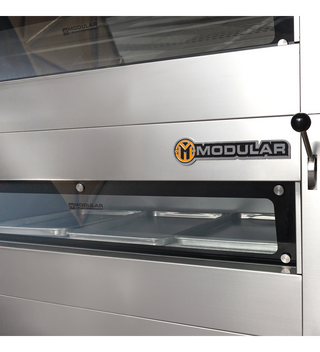 HORNO DE PISO MODULAR 3 CÁMARAS 9 BANDEJAS 40X60 + CAMPANA + RACK 45 CM