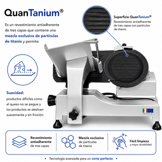 CORTAFIAMBRE GRAVITATORIA PROFESIONAL Ø300 CON ENGRANAJE Y QUANTANIUM®