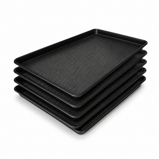 PACK 5  BANDEJAS ALUSTEEL PERFORADA 40x60x3 cm C/ANTIADHERENTE
