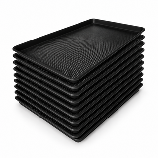 PACK 10  BANDEJAS ALUSTEEL PERFORADA 40x60x3 cm C/ANTIADHERENTE