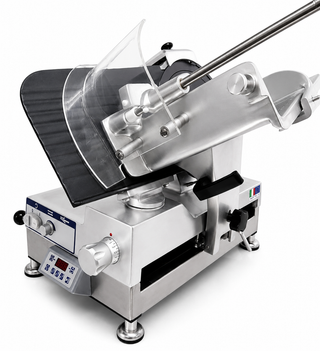 CORTAFIAMBRE GRAVITATORIA AUTOMATICA PROFESIONAL Ø300 C/ENGRANAJE Y QUANTANIUM®