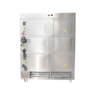 HORNO DE PISO MODULAR 2 CÁMARAS 6 BANDEJAS 40X60 CM + CAMPANA + RACK 75 CM